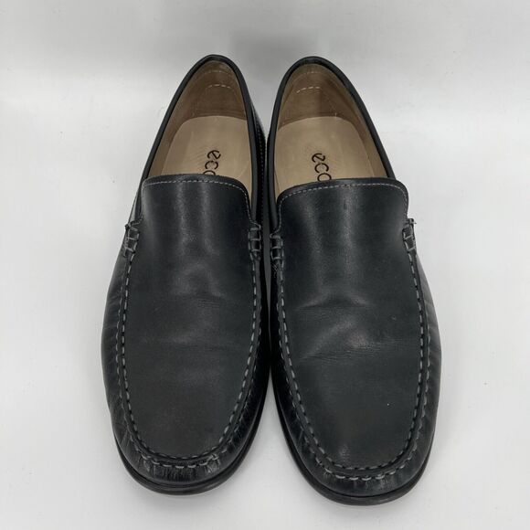 ECCO Shoes Mens‎ 9 Extra Width Black Dallas Moc Leather Slip On main image 8